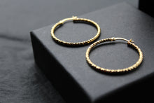 Load image into Gallery viewer, Gold Vermeil Faceted Creole Hoop 33mm
