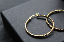 Load image into Gallery viewer, Gold Vermeil Faceted Creole Hoop 33mm
