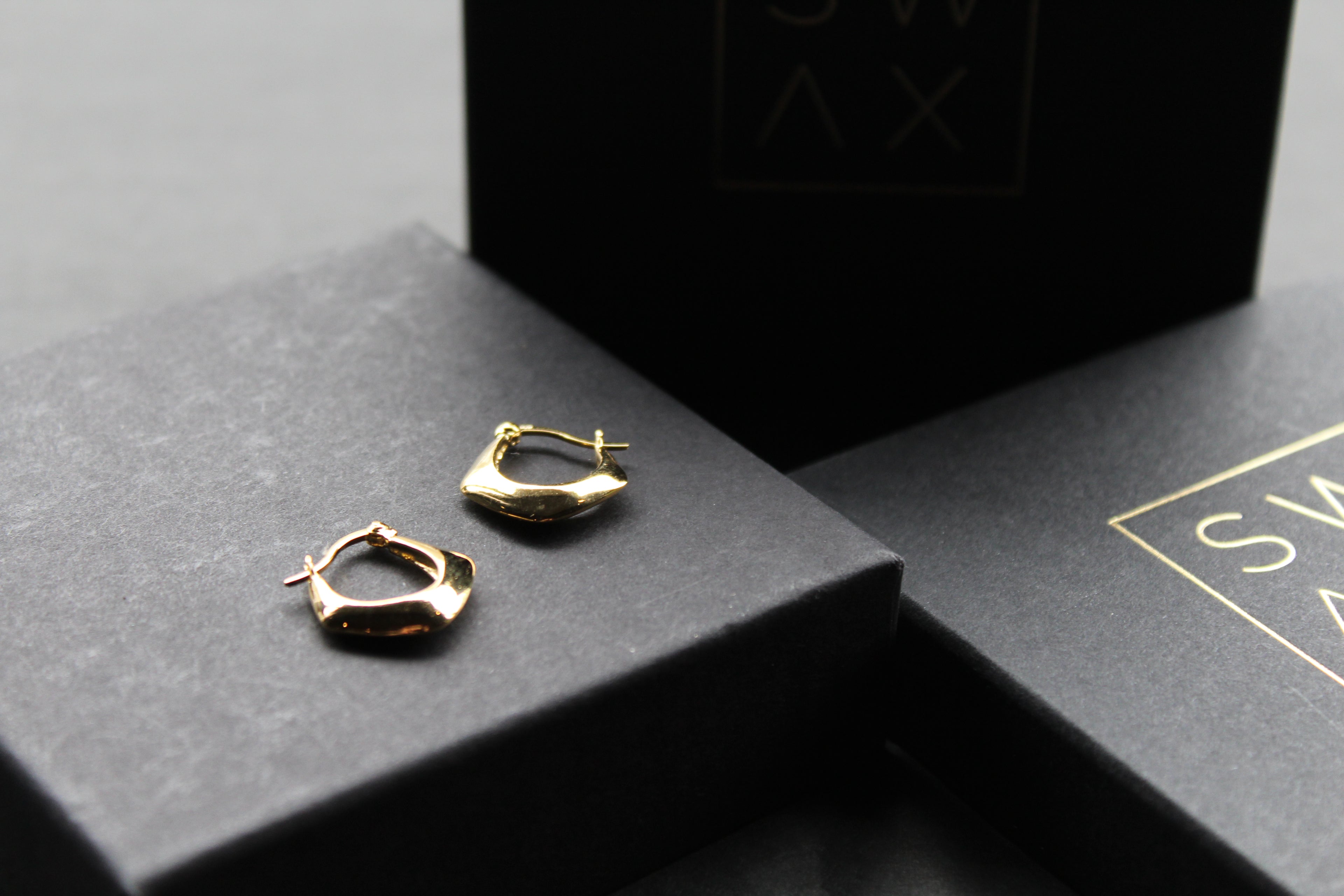 Gold Vermeil Irregular Chunky Hoop Earrings