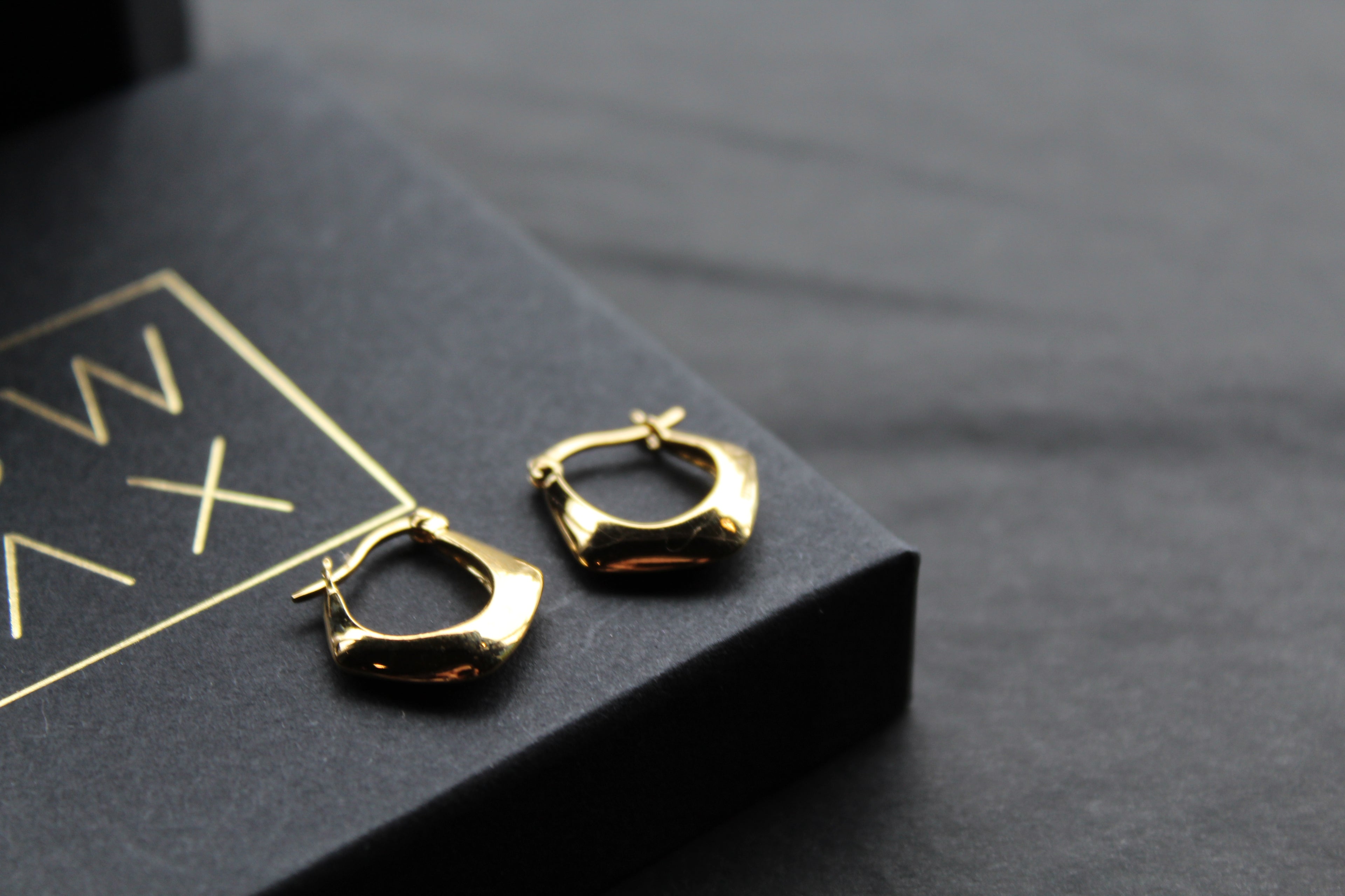 Gold Vermeil Irregular Chunky Hoop Earrings
