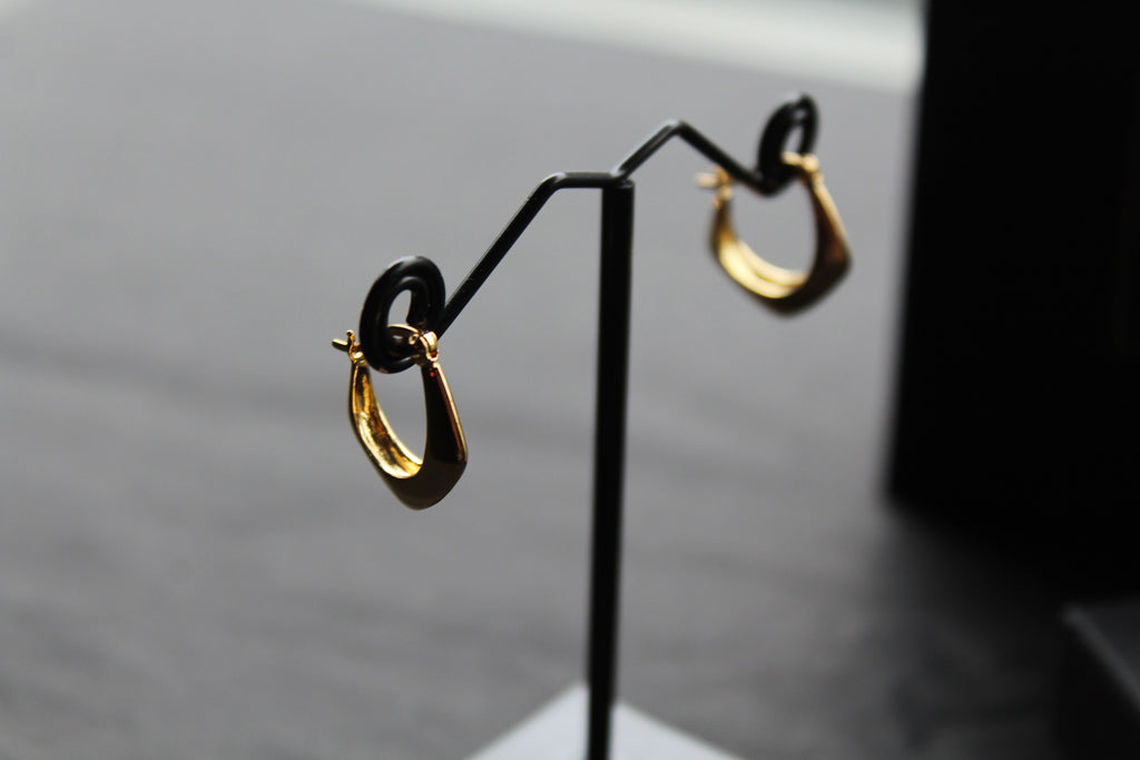 Gold Vermeil Irregular Chunky Hoop Earrings