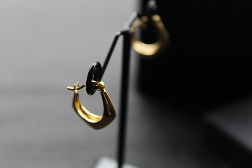 Gold Vermeil Irregular Chunky Hoop Earrings