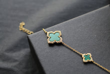 Load image into Gallery viewer, Gold Vermeil Vintage Flower Bracelet with Malachite

