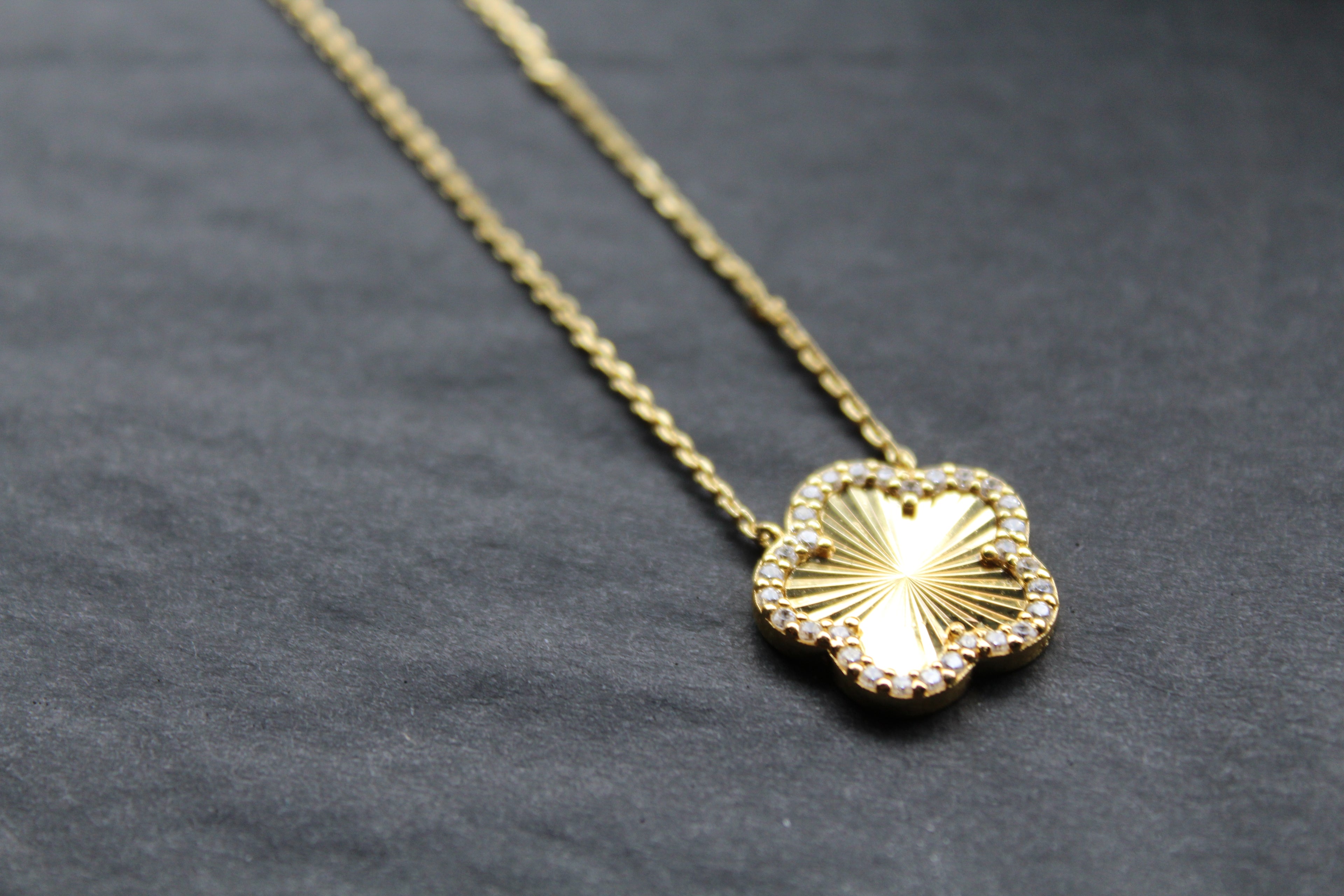 Gold Vermeil Vintage Flower Necklace