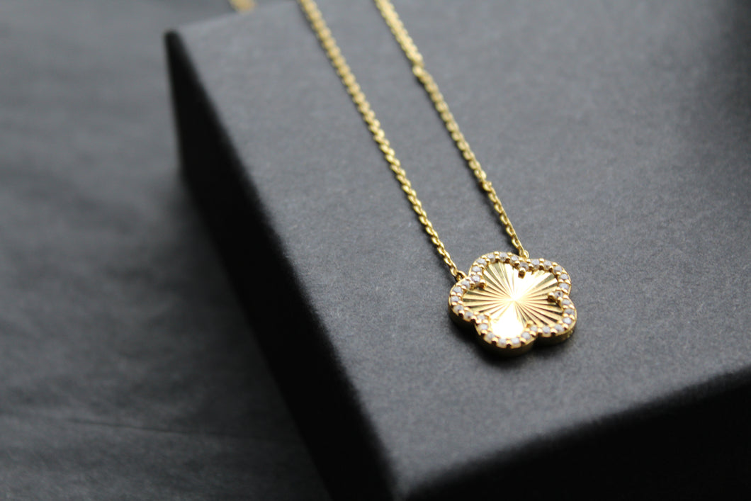 Gold Vermeil Vintage Flower Necklace