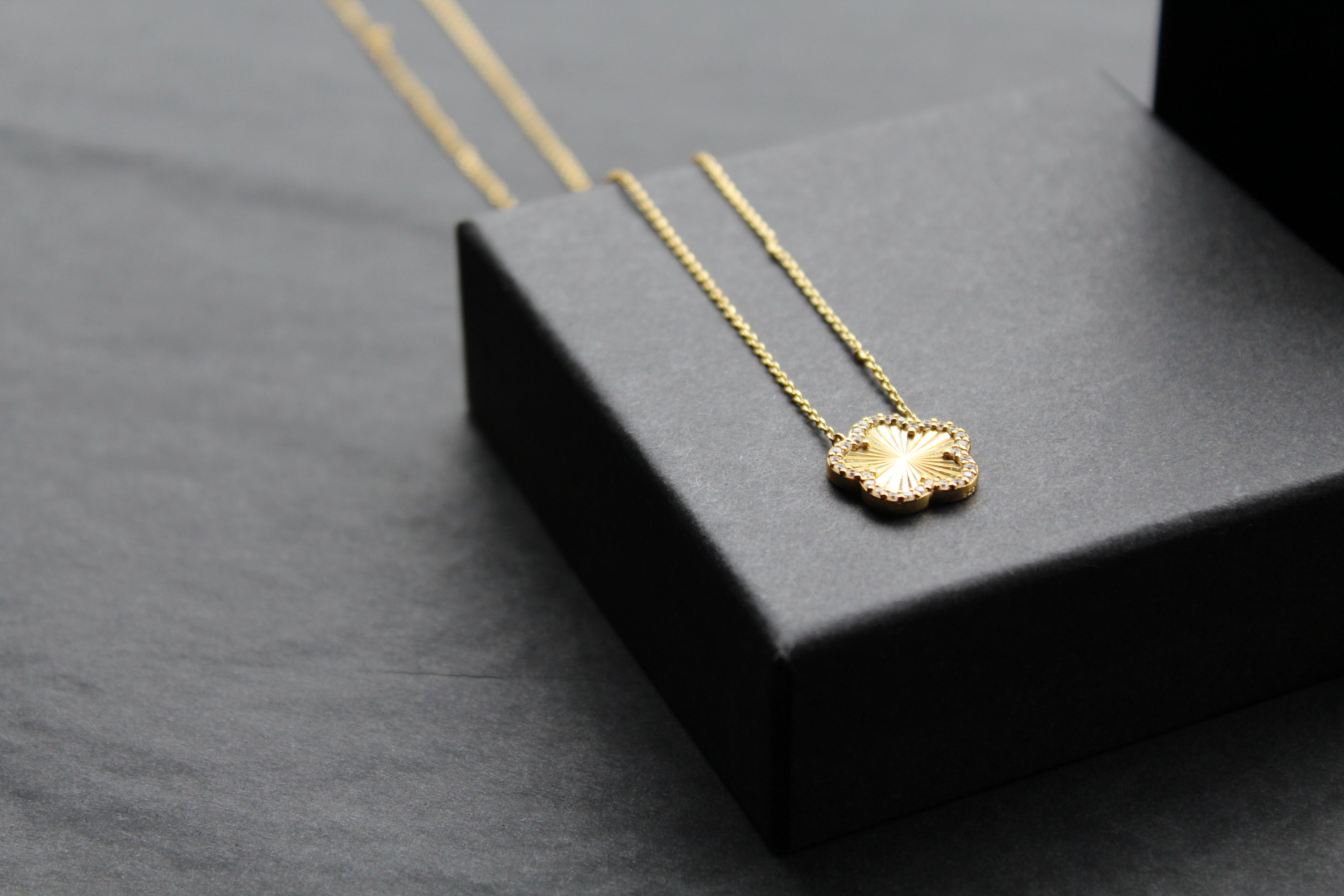 Gold Vermeil Vintage Flower Necklace