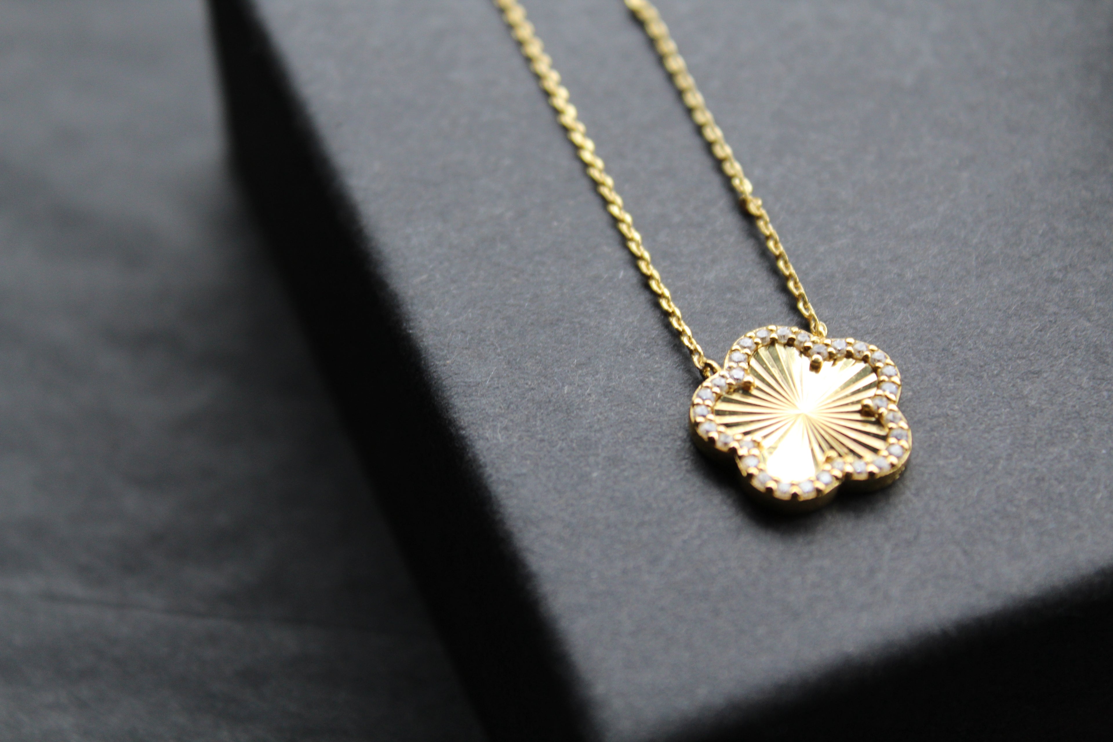 Gold Vermeil Vintage Flower Necklace