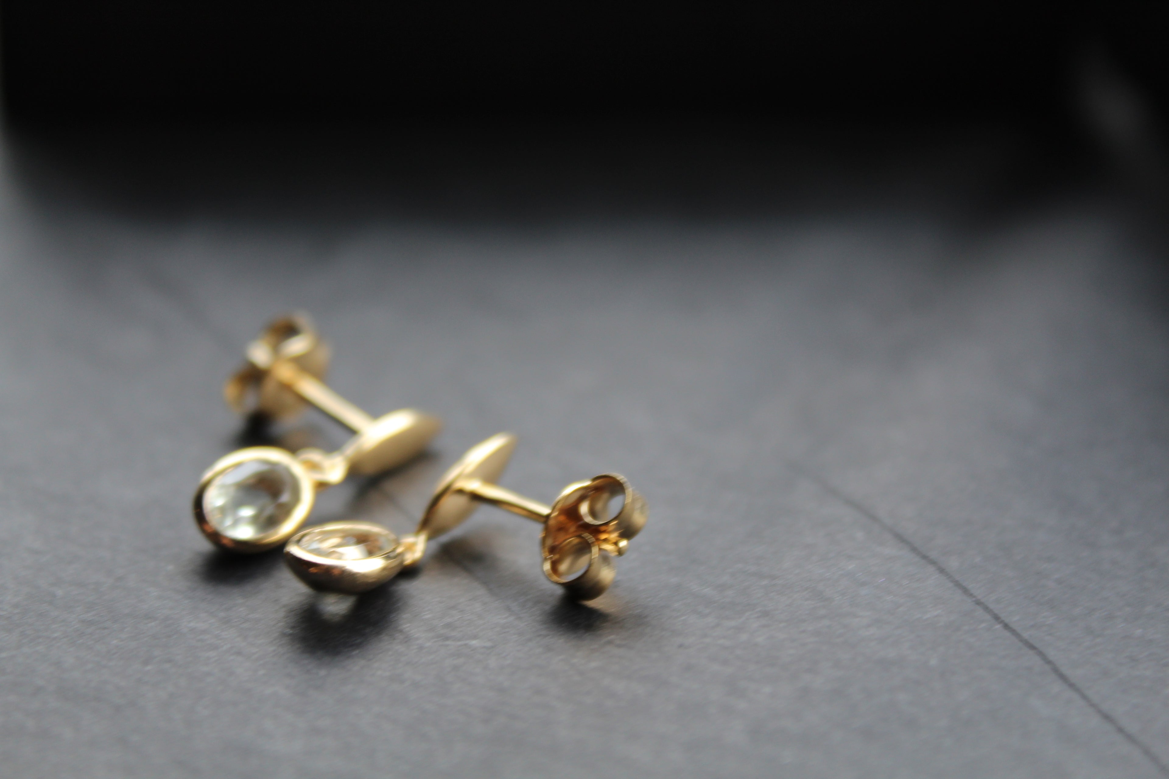 Green Amethyst Drop Earrings