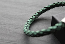 Load image into Gallery viewer, Green Suede Bracelet with Steel Clasp
