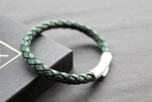 Load image into Gallery viewer, Green Suede Bracelet with Steel Clasp
