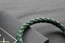 Load image into Gallery viewer, Green Suede Bracelet with Steel Clasp
