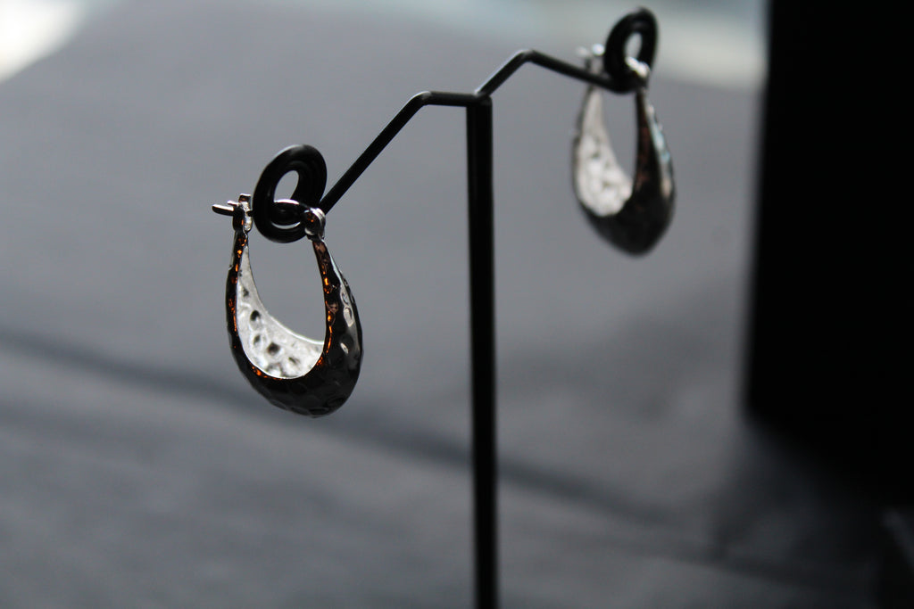 Hammered Creole Hoop Earrings