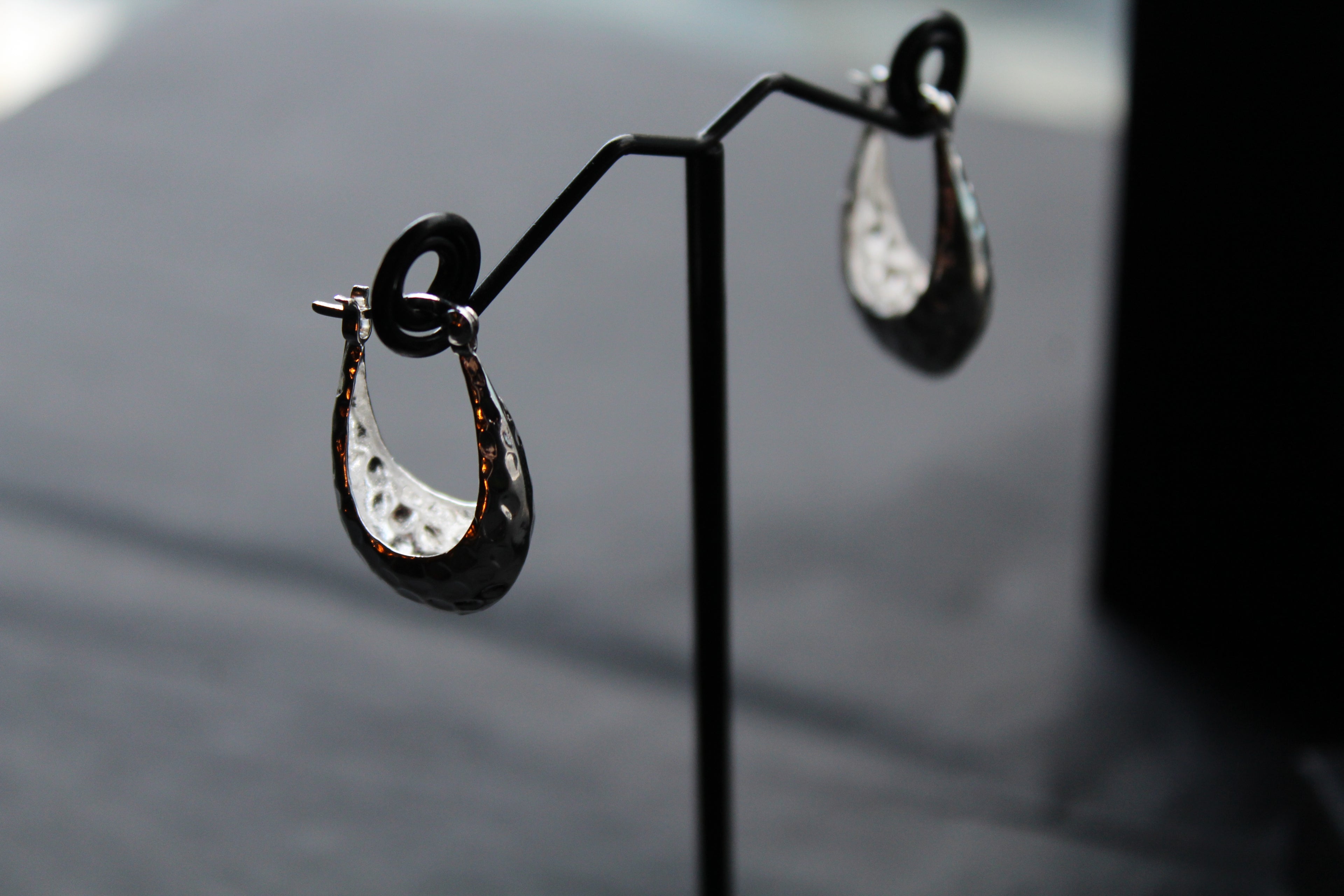 Hammered Creole Hoop Earrings