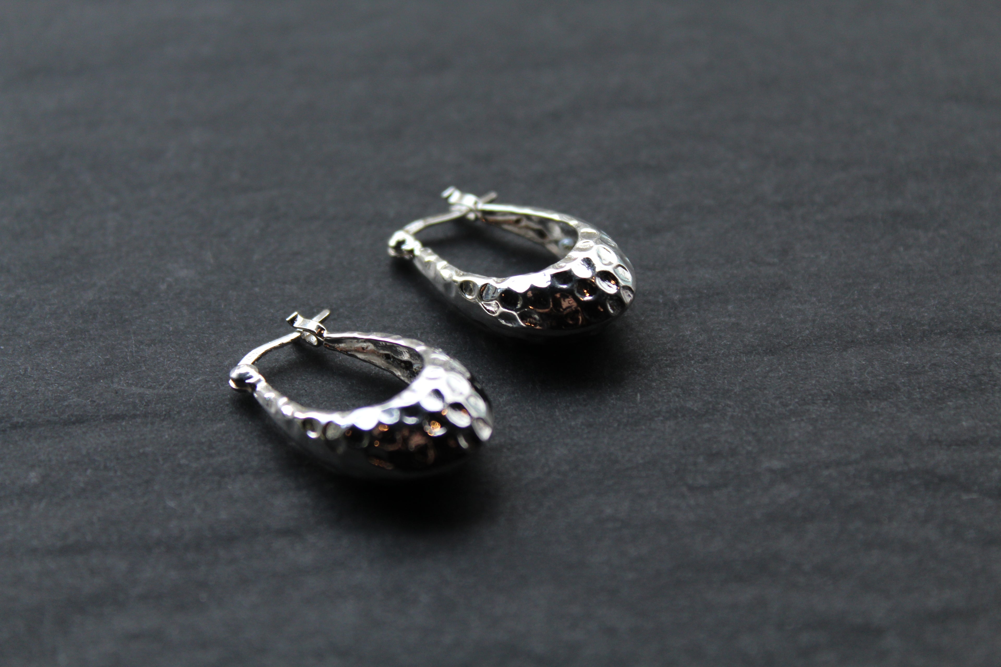 Hammered Creole Hoop Earrings