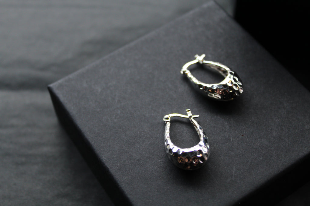 Hammered Creole Hoop Earrings