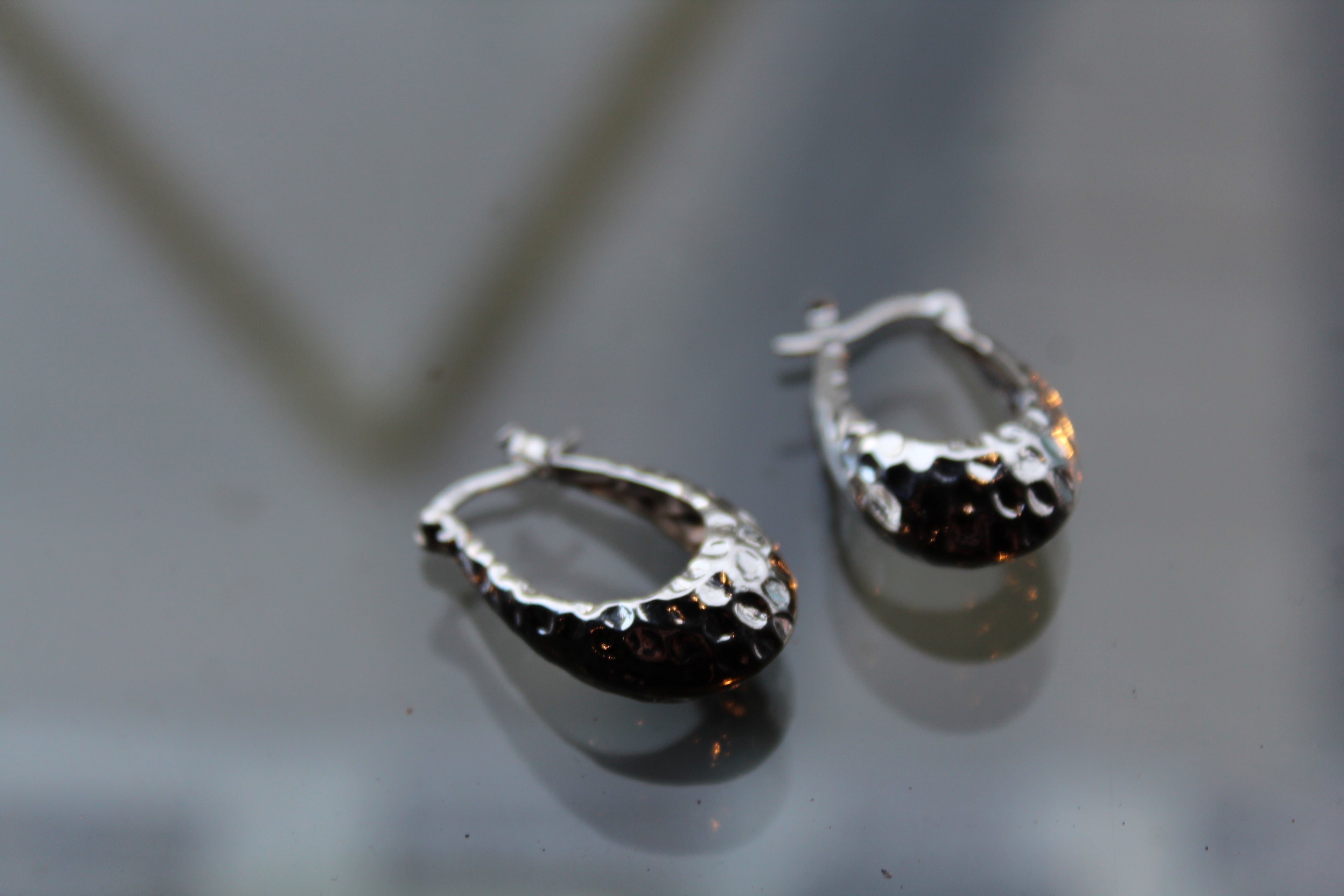 Hammered Creole Hoop Earrings