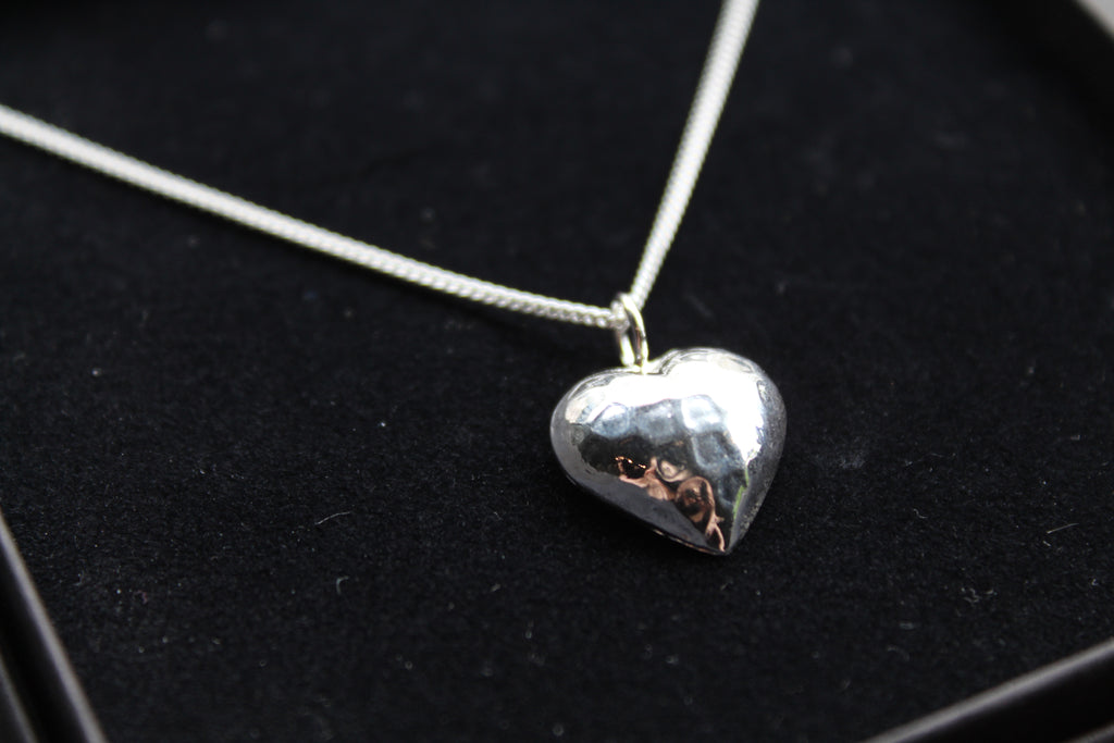 Hammered Heart Necklace