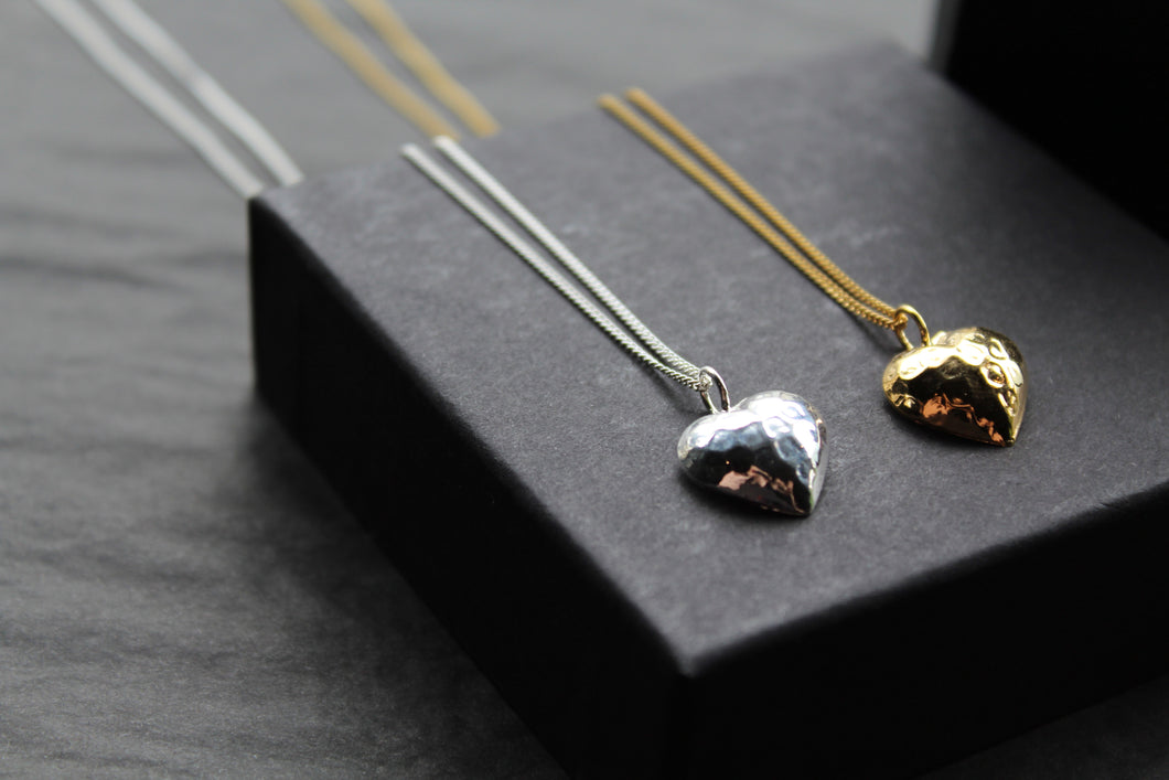 Hammered Heart Necklace