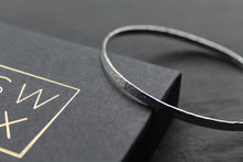 Load image into Gallery viewer, Hammered Solid Silver Slave Bangle
