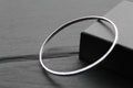 Hammered Solid Silver Slave Bangle