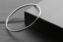 Load image into Gallery viewer, Hammered Solid Silver Slave Bangle

