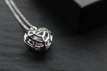 Load image into Gallery viewer, Heart Caged Pearl Necklace
