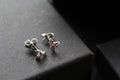 Holly Studs with Rose Gold Plated Berries