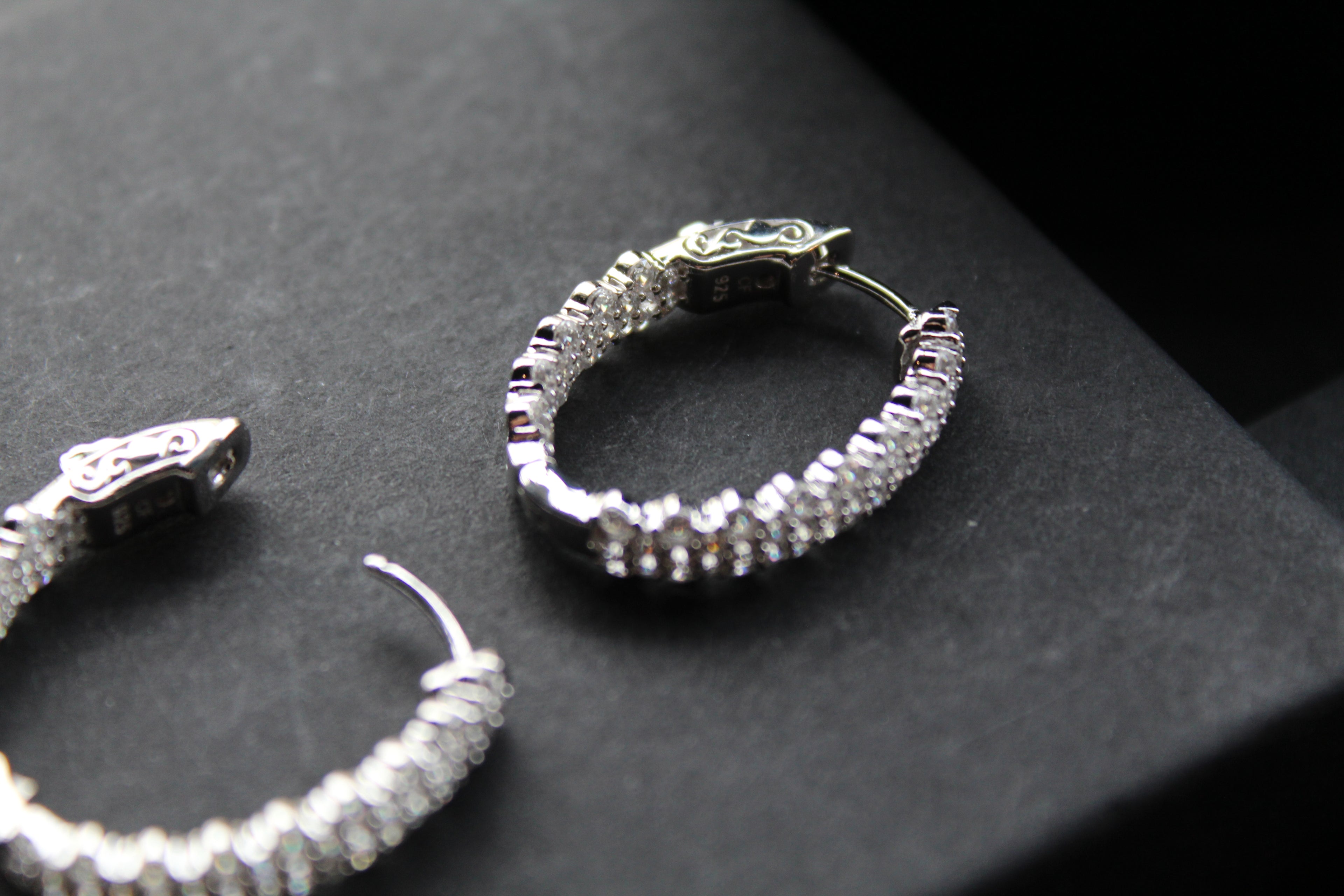 Hollywood CZ Hoop Earring