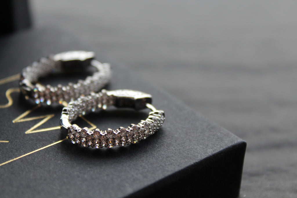 Hollywood CZ Hoop Earring