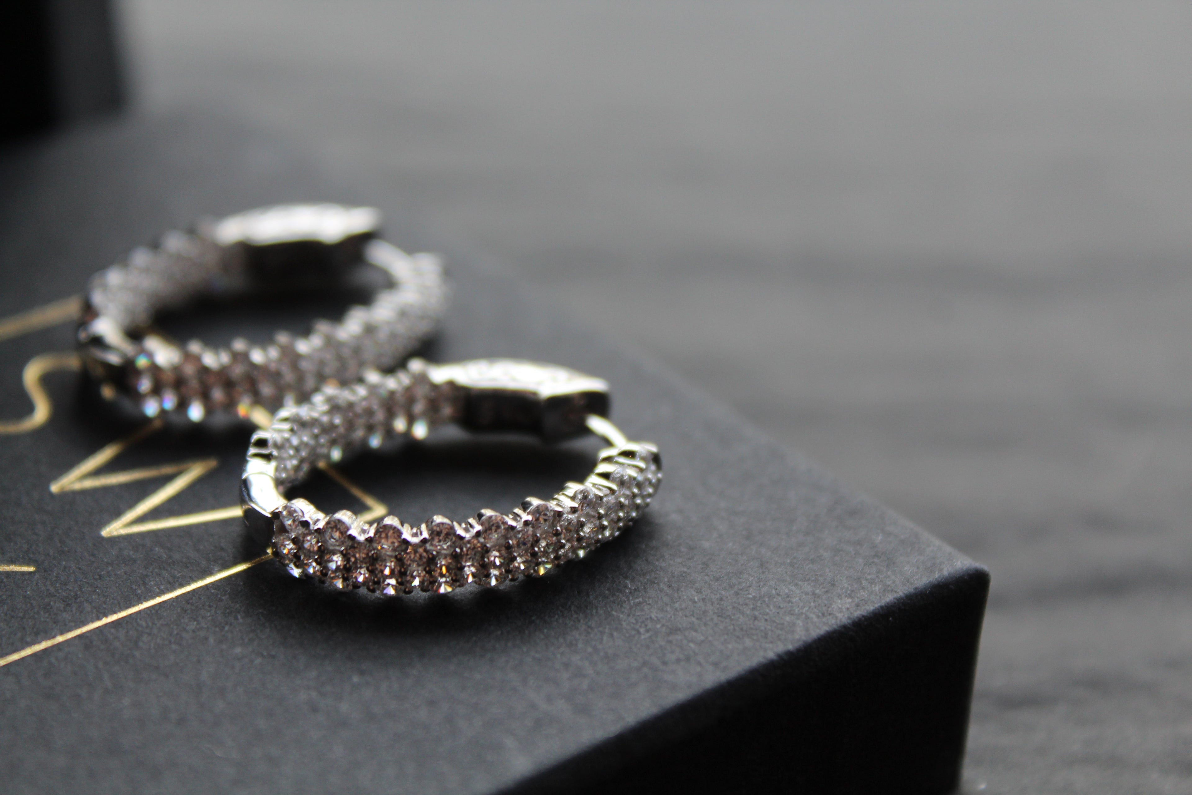 Hollywood CZ Hoop Earring