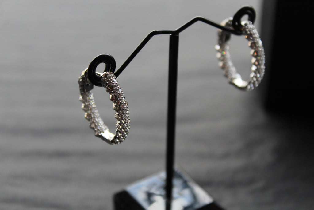 Hollywood CZ Hoop Earring