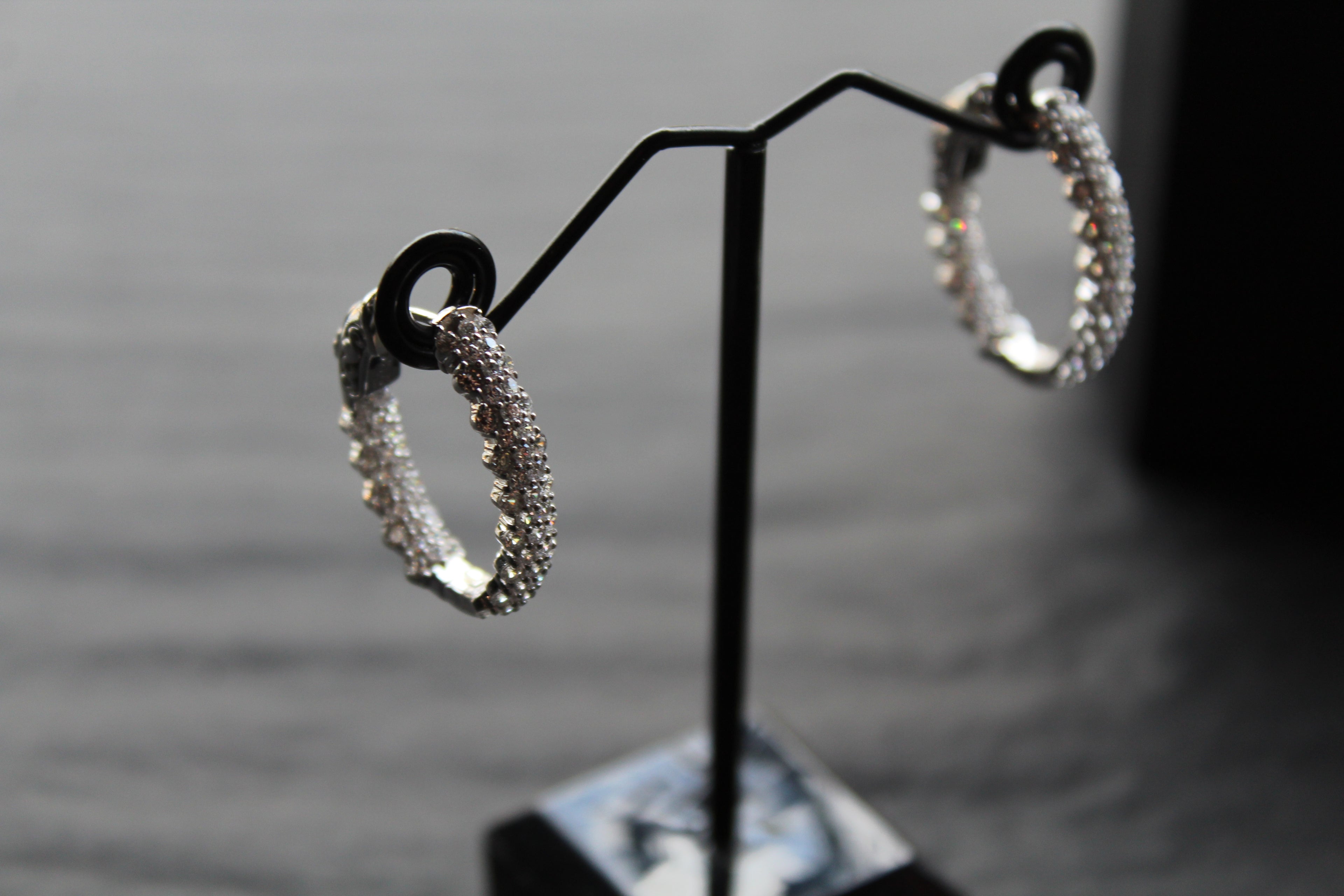 Hollywood CZ Hoop Earring