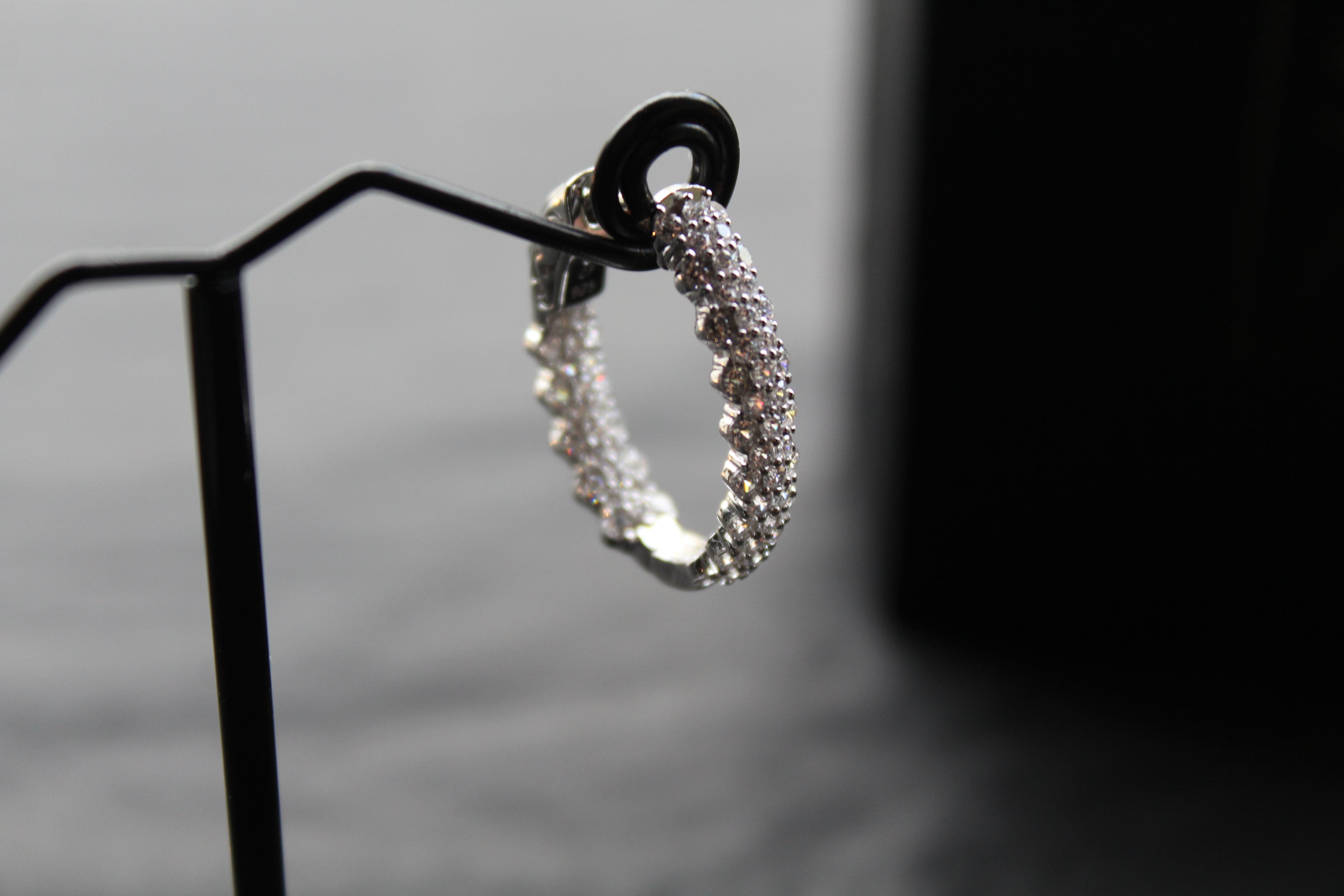 Hollywood CZ Hoop Earring