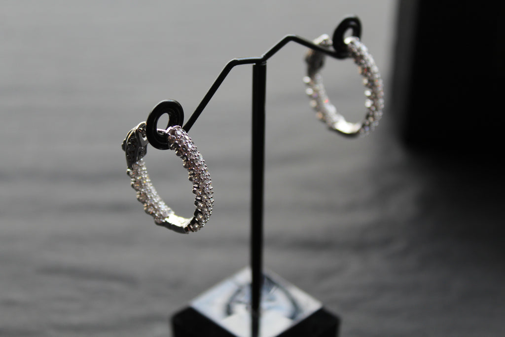 Hollywood CZ Hoop Earring