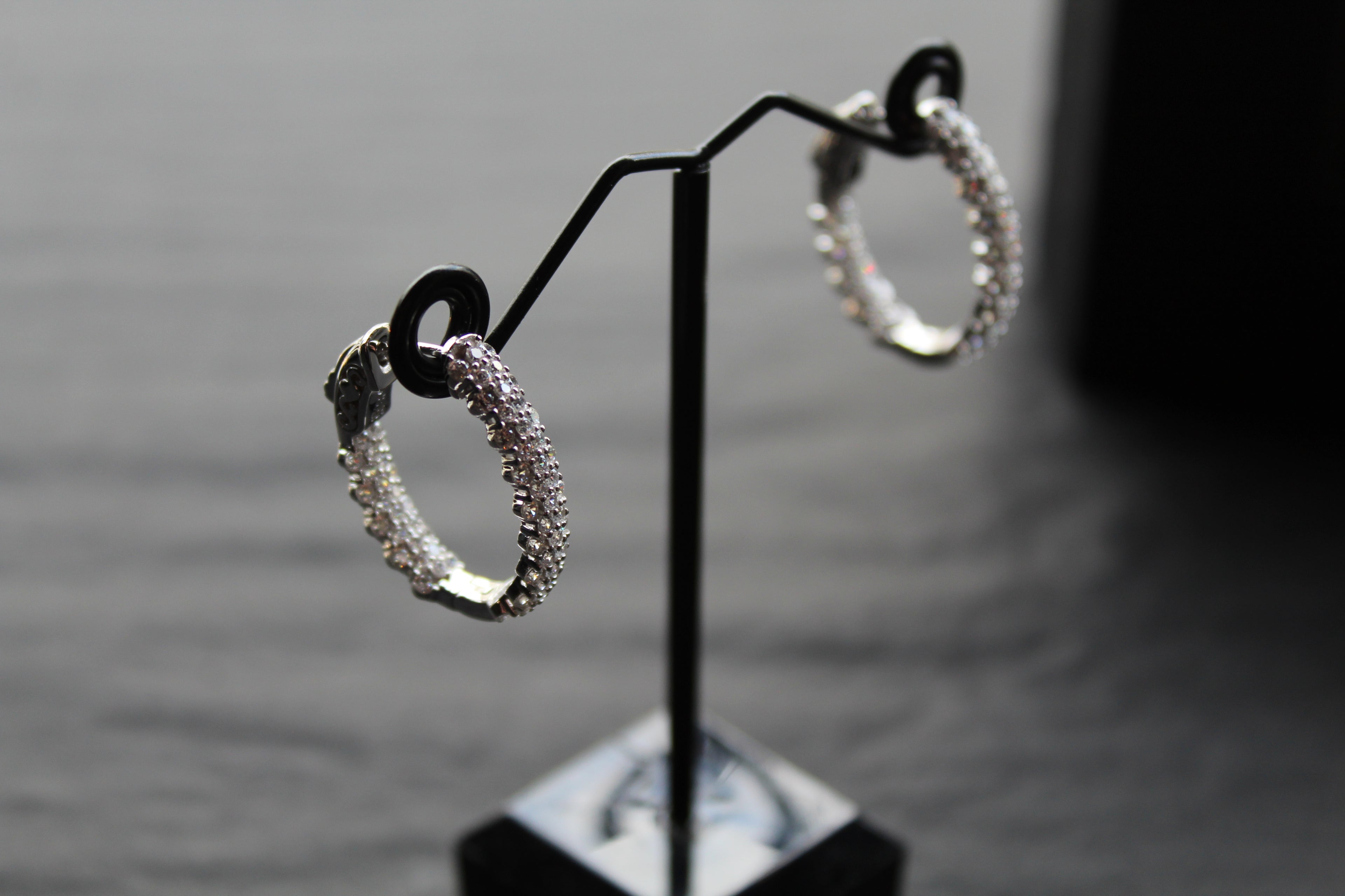 Hollywood CZ Hoop Earring