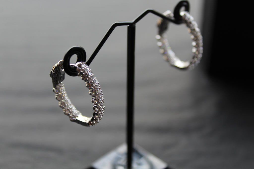 Hollywood CZ Hoop Earring