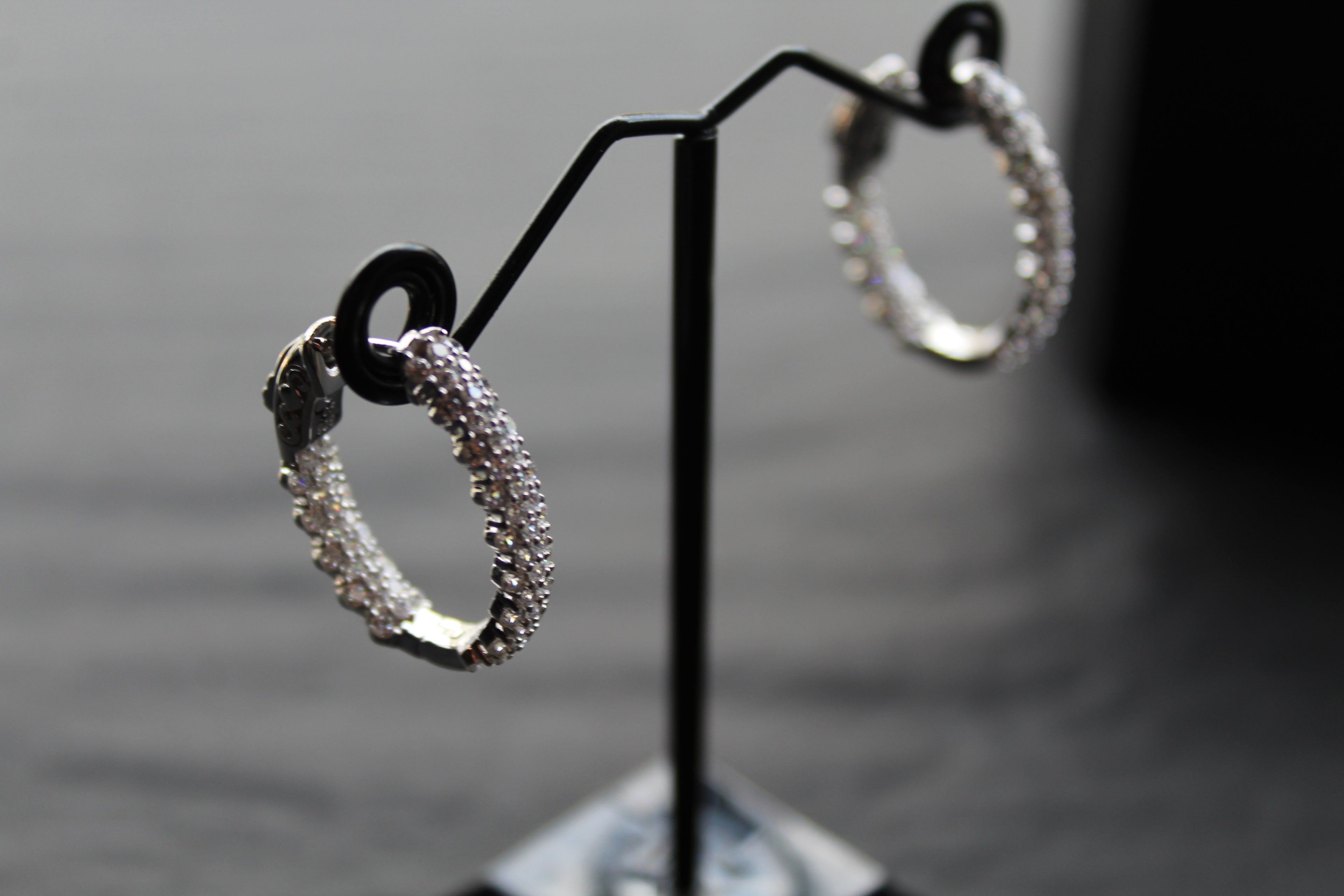 Hollywood CZ Hoop Earring