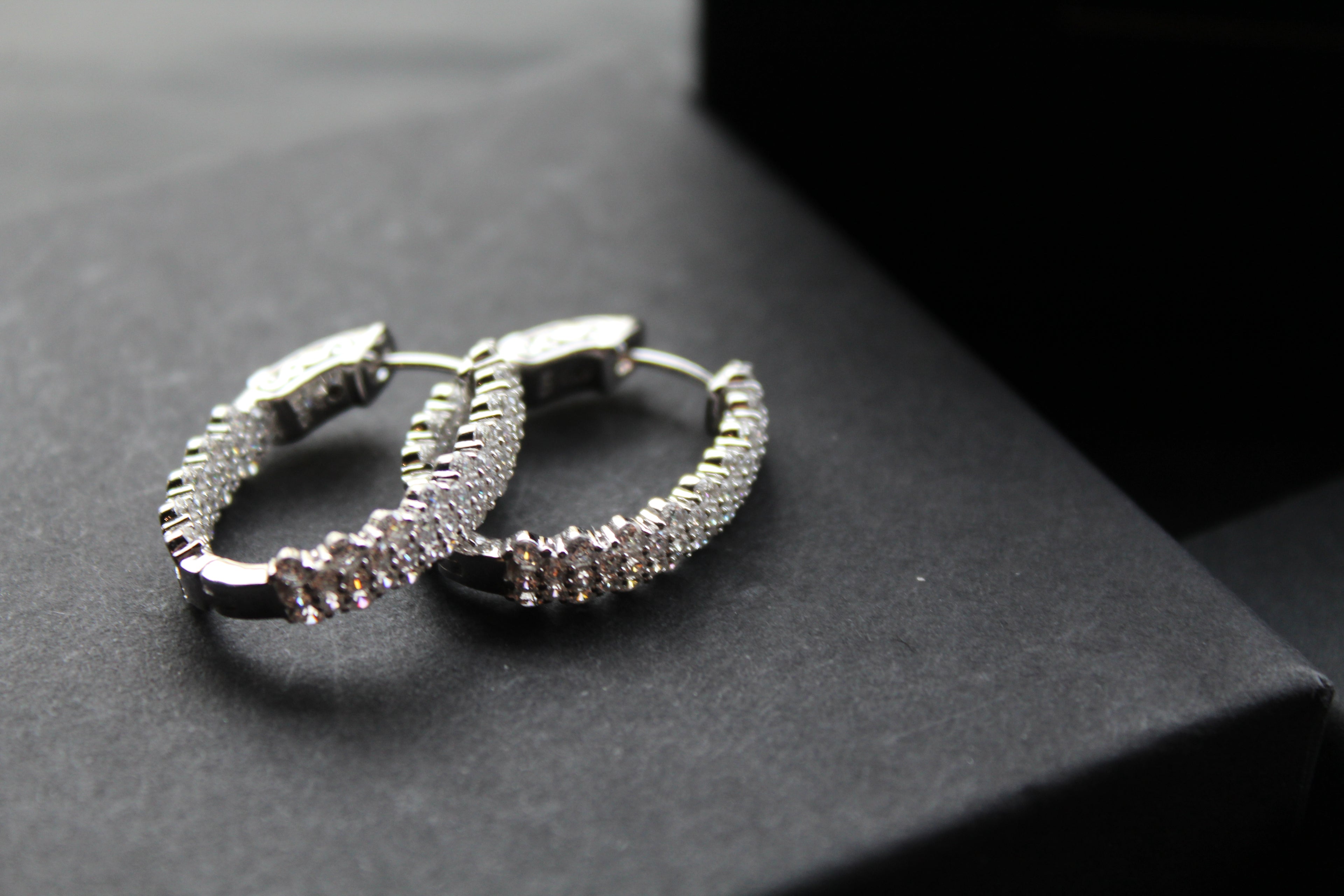 Hollywood CZ Hoop Earring