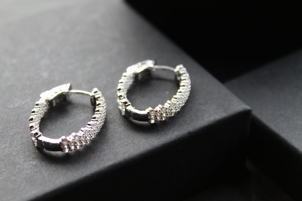 Hollywood CZ Hoop Earring