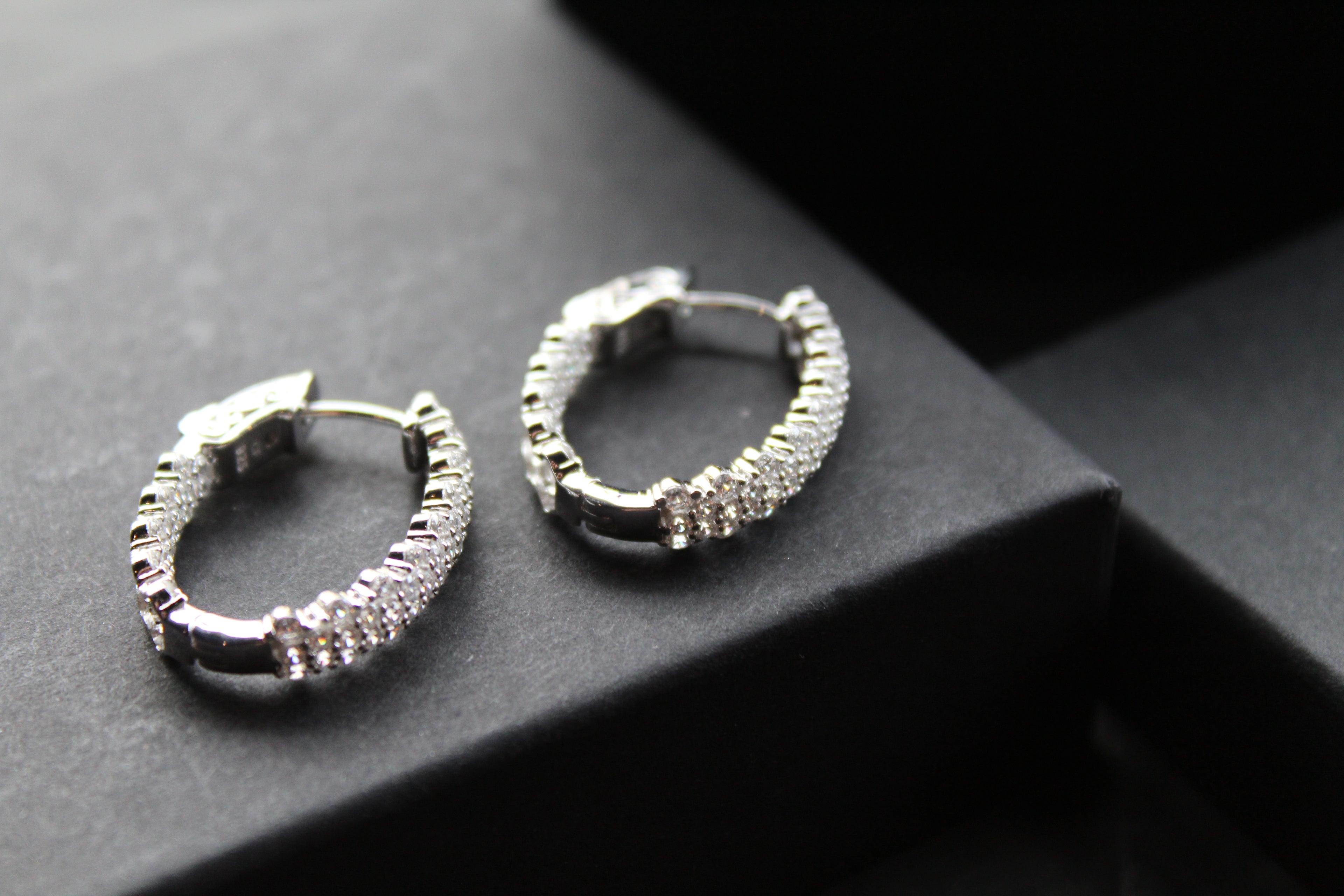 Hollywood CZ Hoop Earring