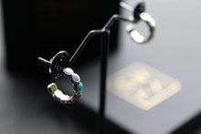 Load image into Gallery viewer, Hoop Studs with Turquoise
