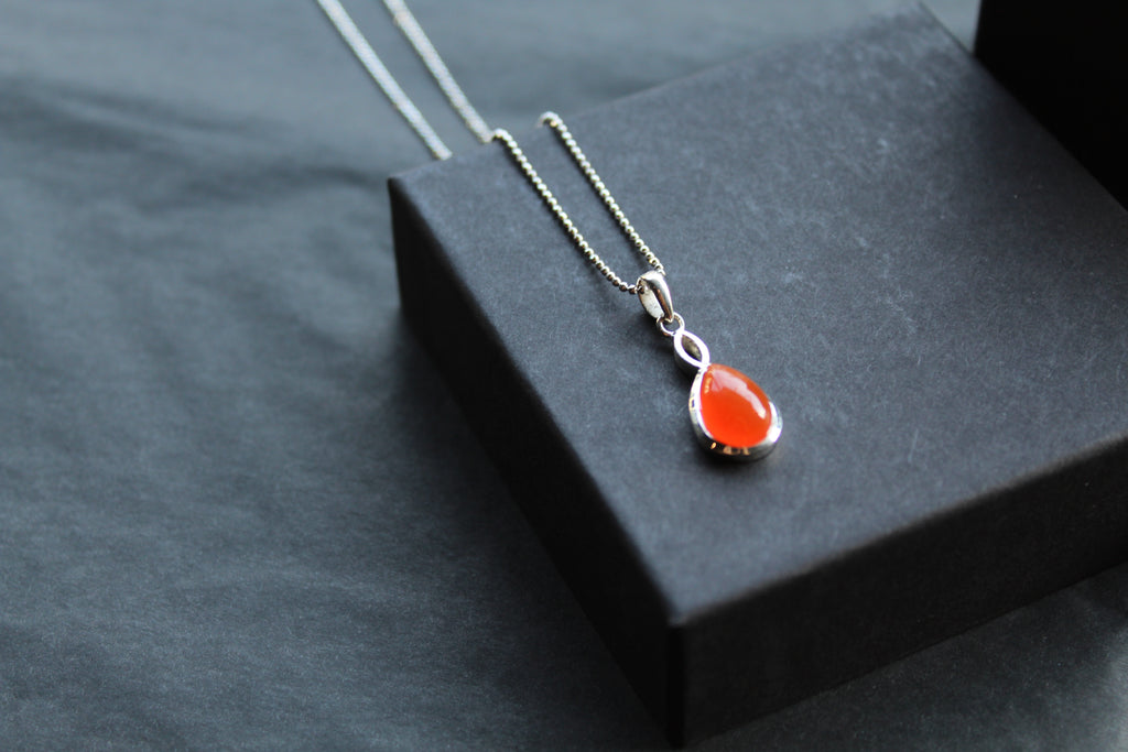 Carnelian Crossover Necklace