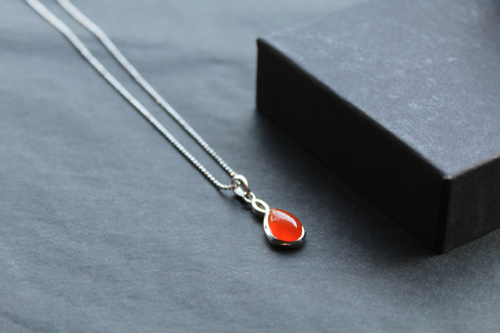 Carnelian Crossover Necklace