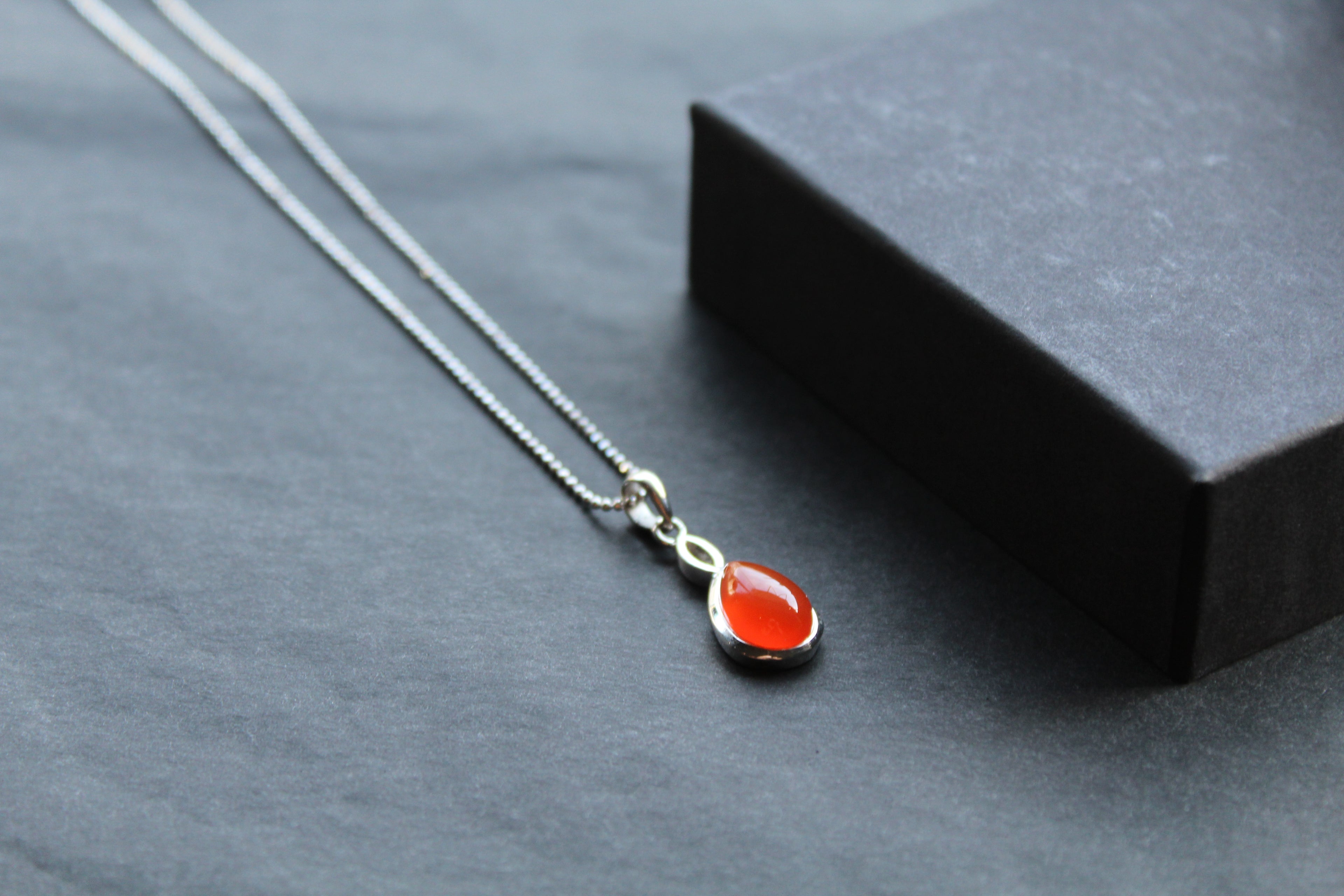 Carnelian Crossover Necklace