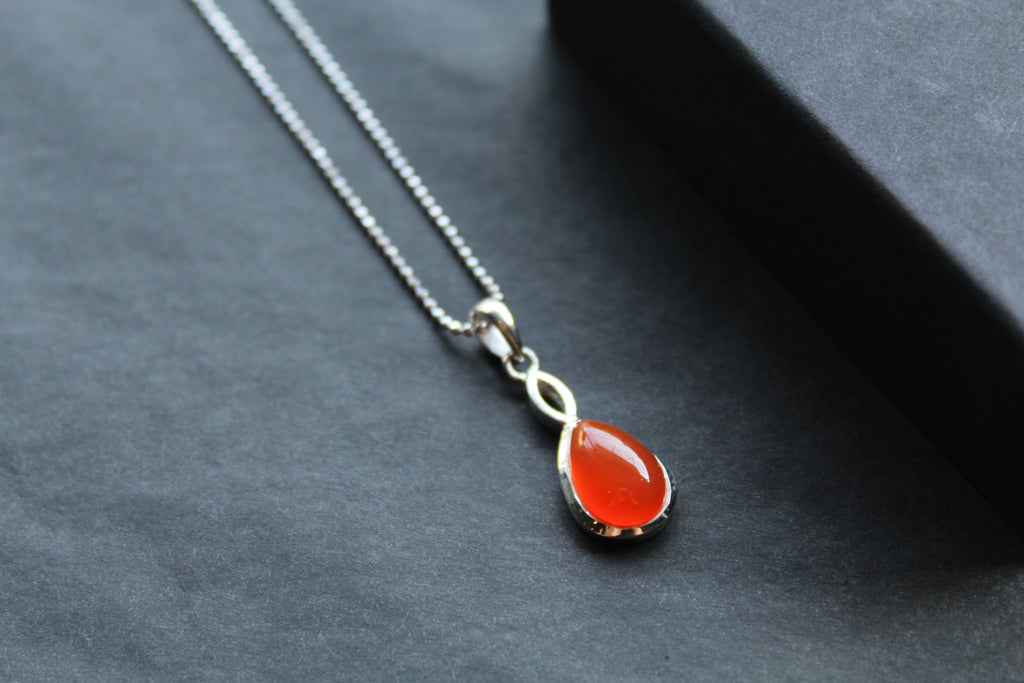 Carnelian Crossover Necklace