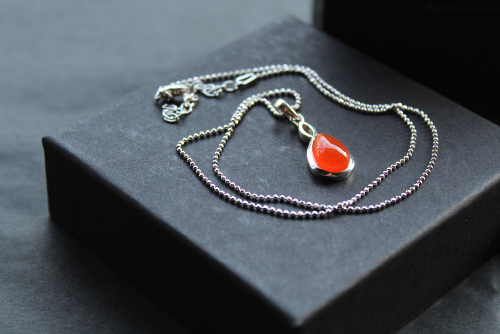 Carnelian Crossover Necklace