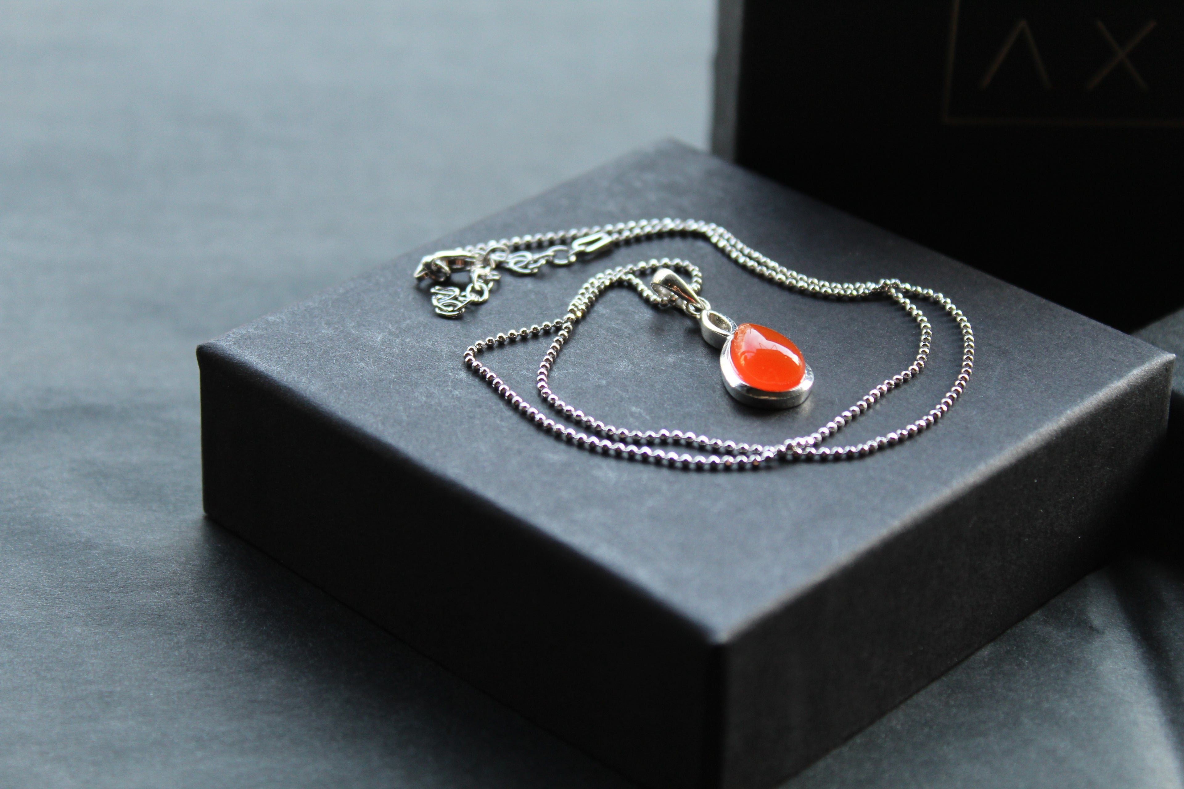 Carnelian Crossover Necklace