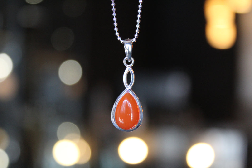 Carnelian Crossover Necklace