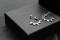 Sun Hoop Silver Studs