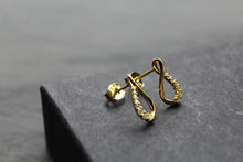 Load image into Gallery viewer, Infinity Cubic Zirconia Earrings
